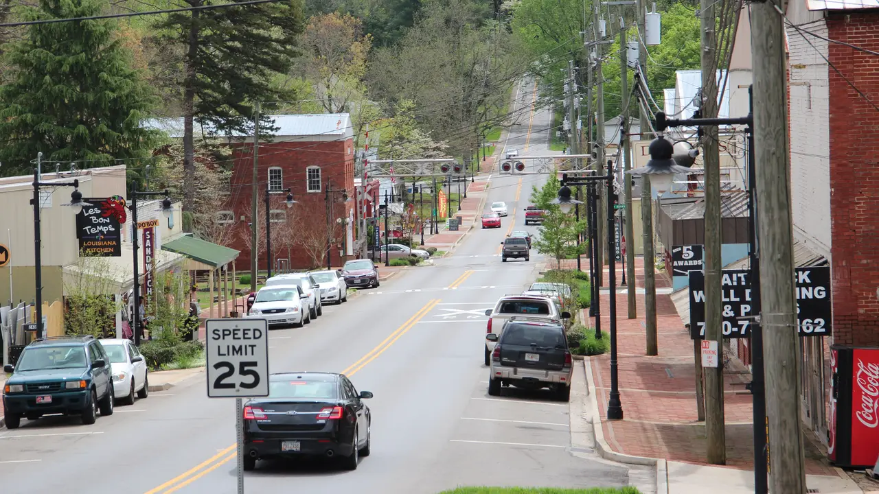 Main Street in the Ball Ground historic district