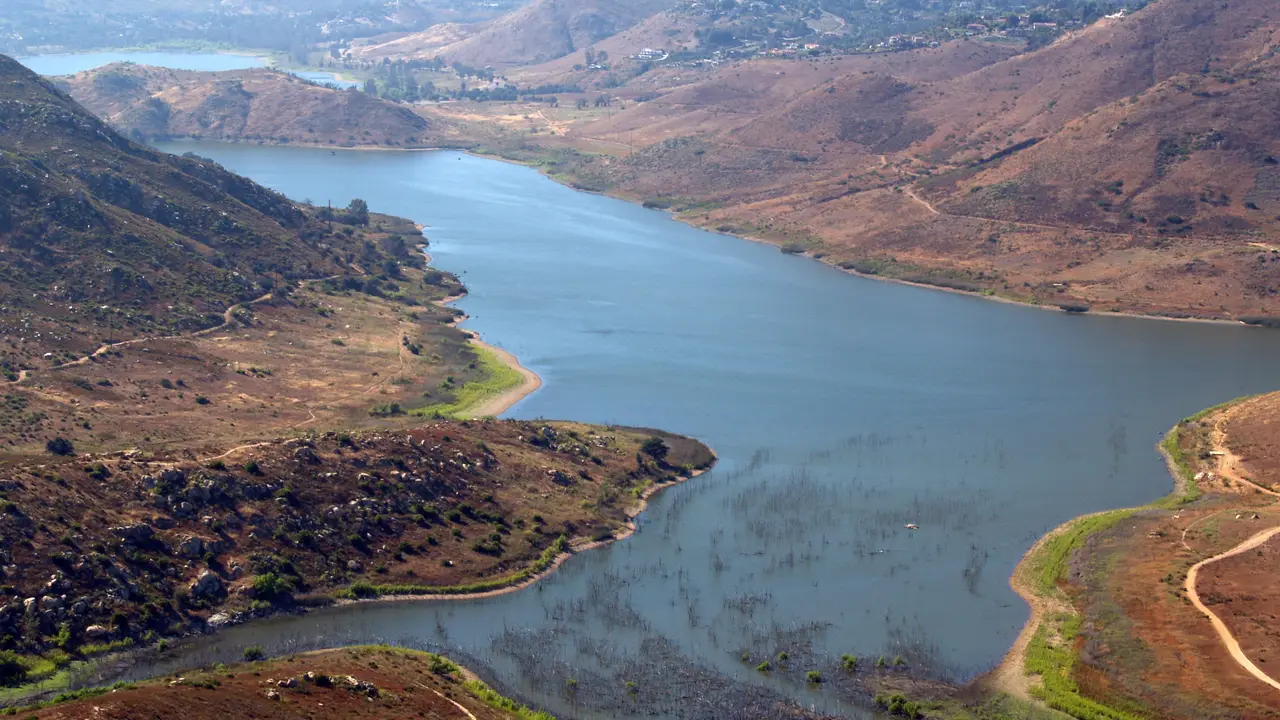 Lake Hodges from the hills near Escondido