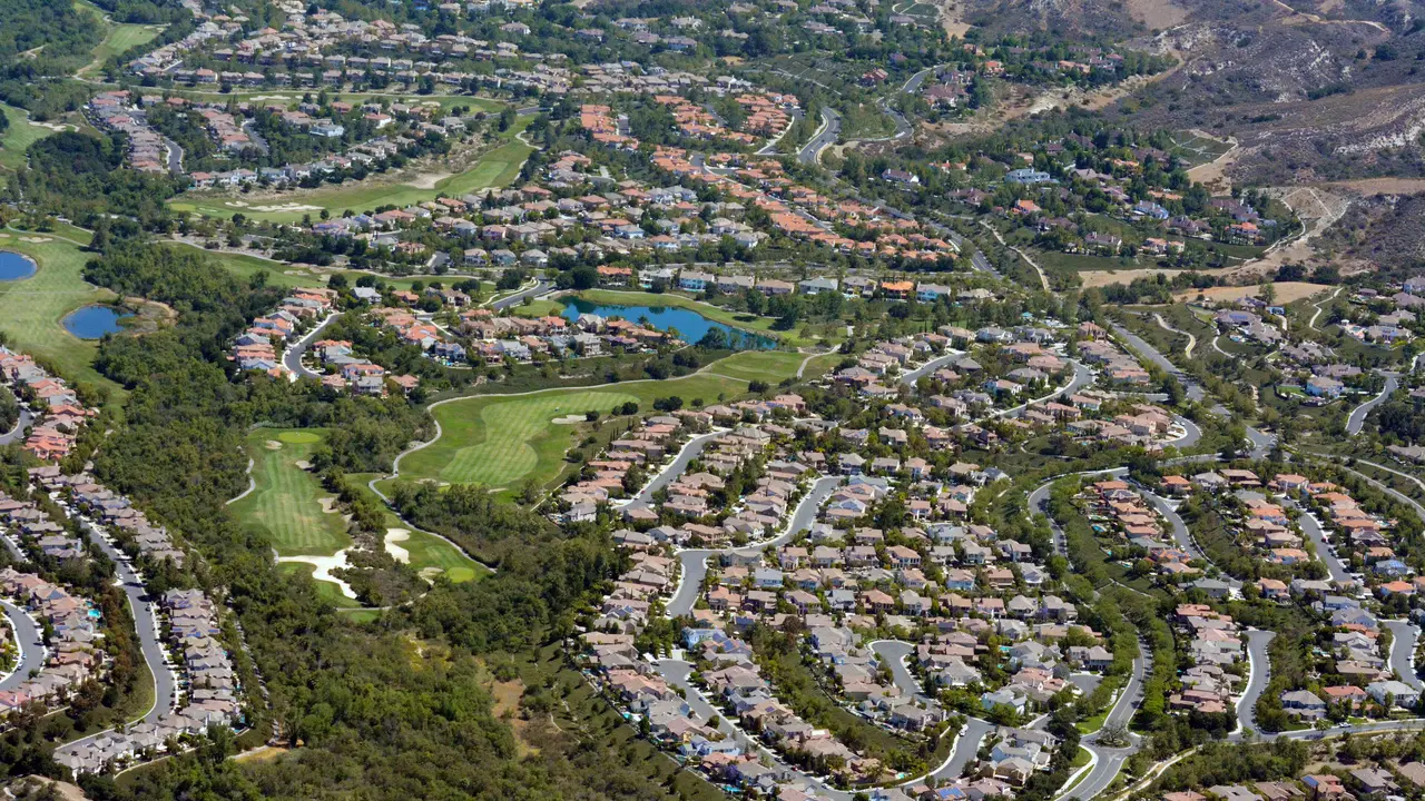 Aerial of Ladera Ranch neighborhoods and golf course