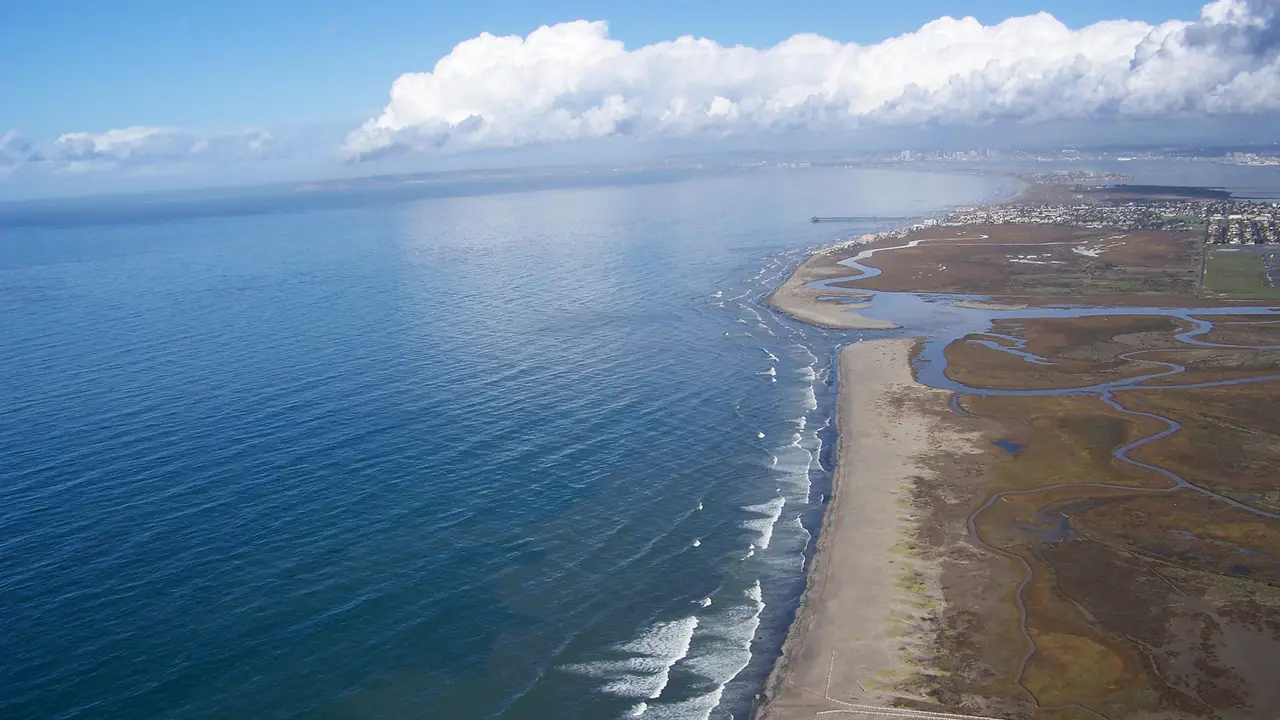 Tijuana River Estuary and coastline, Imperial Beach